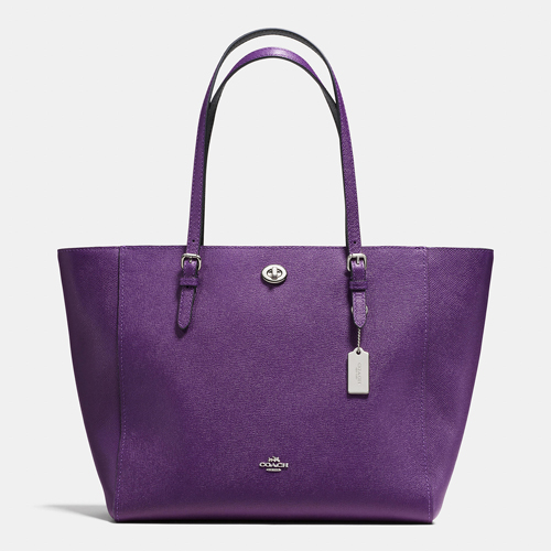 Turnlock Tote In Bicolor Crossgrain Leather | Coach Outlet Canada